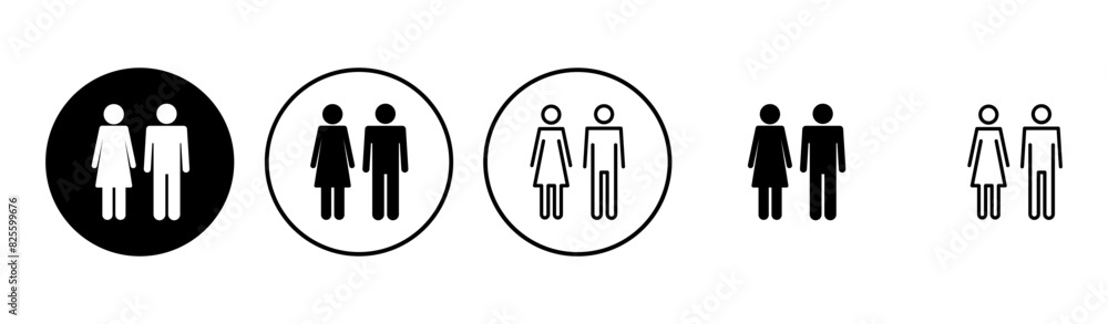 Fototapeta premium Man and woman icon set. male and female symbol