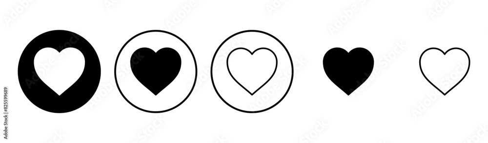 Love icon set. Heart icon vector. Like icon vector. Love icon set. Heart icon vector. Like icon vector.