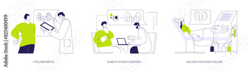 Nephrology abstract concept vector illustrations.