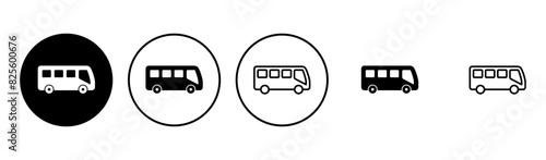 Bus icon set. bus vector icon