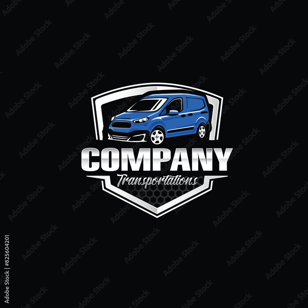 Fototapeta premium DELIVERY CAR SERVICE LOGO TEMPLATE CLIP ART STAMPING BRAND
