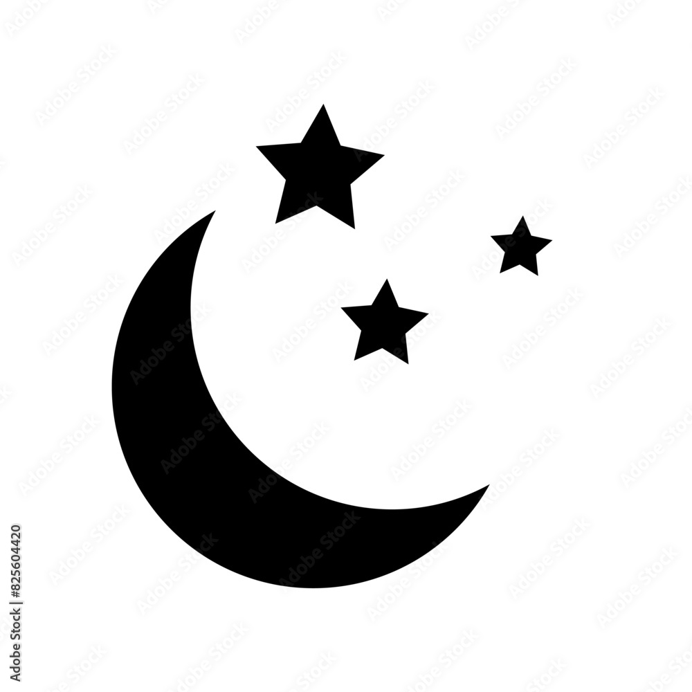 Crescent moon icon Crescent moon icon