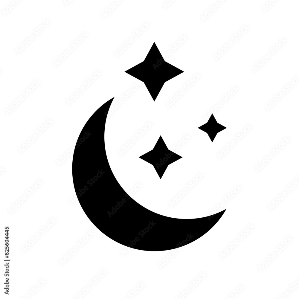 Crescent moon icon Crescent moon icon