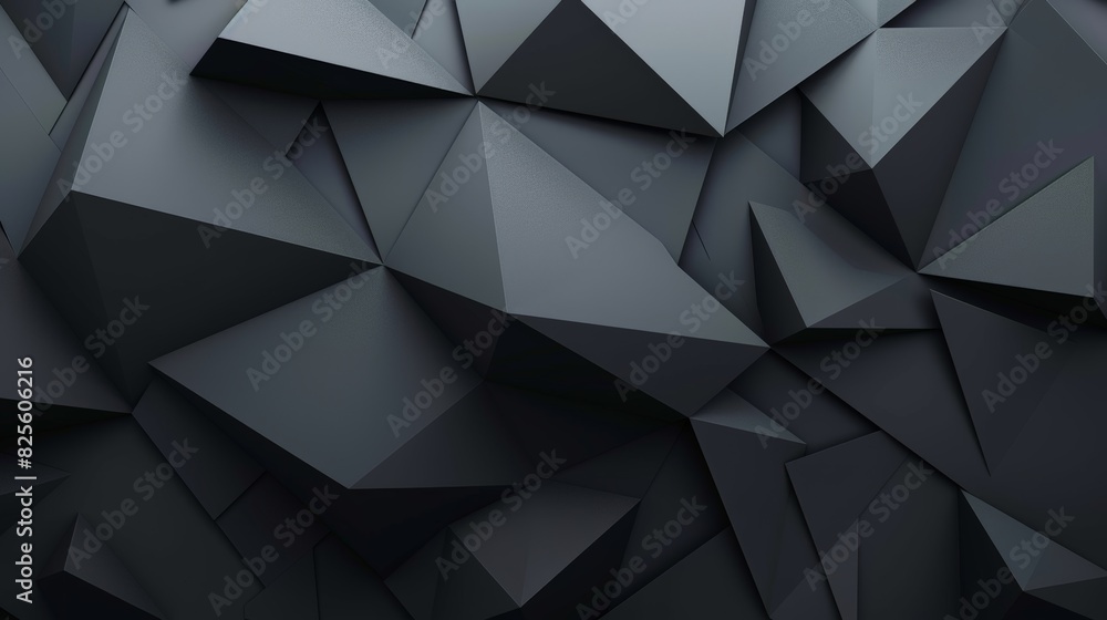 Geometric abstract art of dark triangular shapes and gradient lighting forming a sleek, modern, architectural pattern. background with copy space Geometric abstract art of dark triangular shapes and gradient lighting forming a sleek, modern, architectural pattern. background with copy space