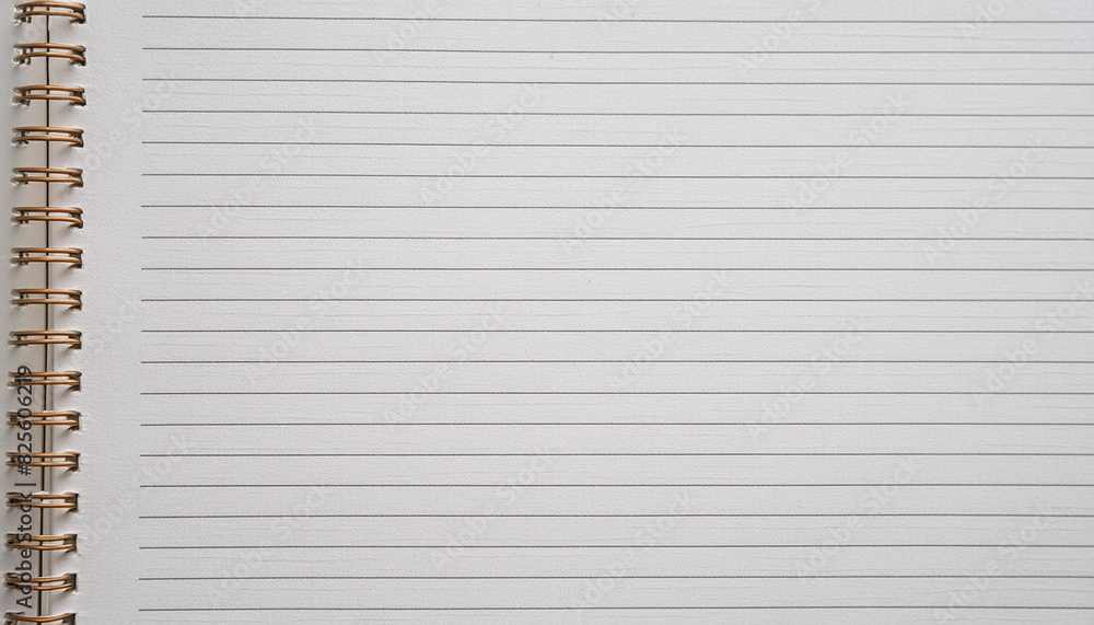 Ruled notebook paper, gray color lines Ruled notebook paper, gray color lines
