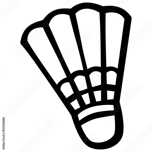 Shuttlecock sport doodle illustration