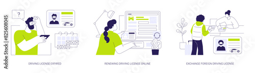 Transport documents abstract concept vector illustrations.