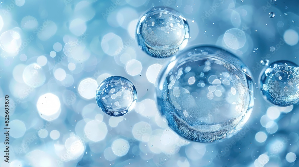 An enchanting close-up perspective showcasing the intricate beauty of water molecules. An enchanting close-up perspective showcasing the intricate beauty of water molecules.
