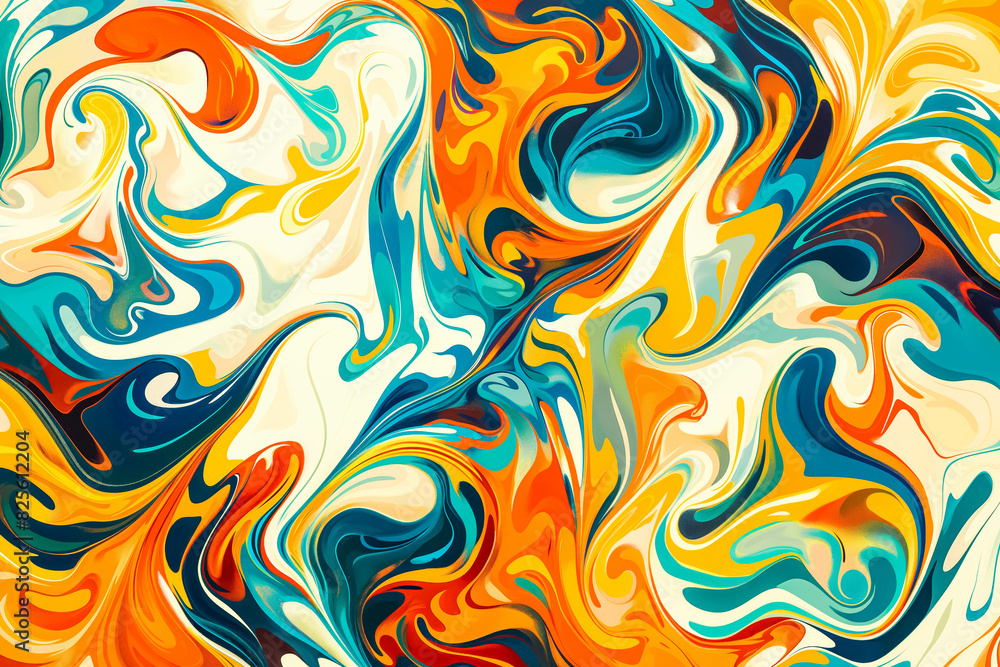 An abstract pattern of swirling colors and shapes, perfect for adding visual interest to any design project. An abstract pattern of swirling colors and shapes, perfect for adding visual interest to any design project.