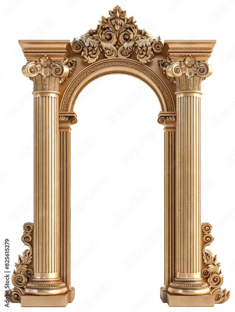 Fototapeta premium Gold column arch