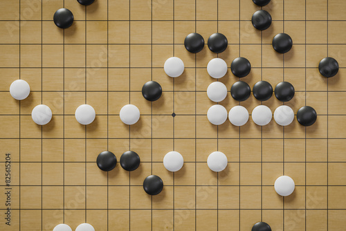 Bild auf Leinwand game of go concepts backgrounds. 3d rendering