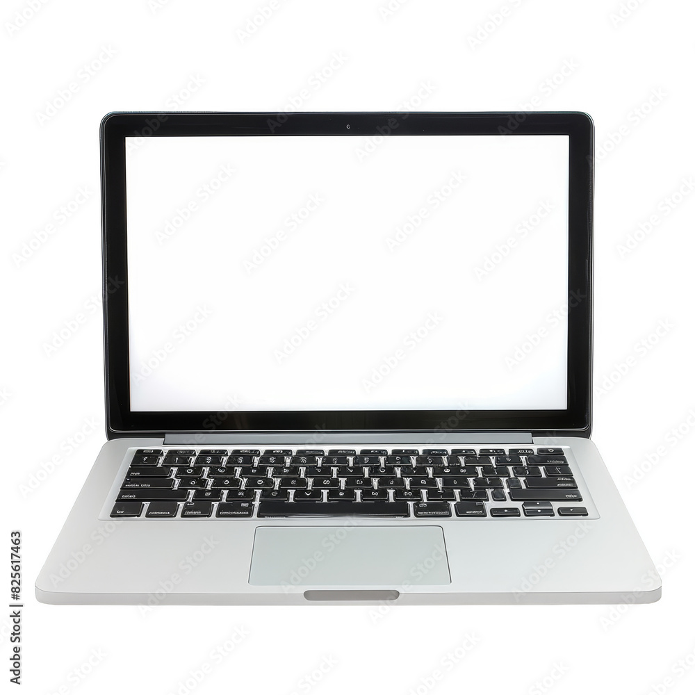 a laptop computer with a white screen on a white surface, transparent background png a laptop computer with a white screen on a white surface, transparent background png
