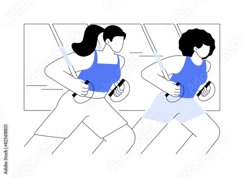 Suspension training isolated cartoon vector illustrations.