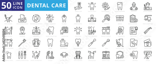 Dental Core icon set with health, teeth, maintenance, disorders, dentistry, surgery, oral, hygiene, treatment and caries.