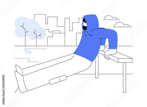 Street workout isolated cartoon vector illustrations.