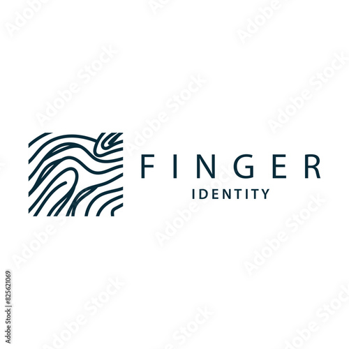 Wallpaper Mural Premium Fingerprint Logo, Human Identity Design Simple Line Model Template Illustration Torontodigital.ca