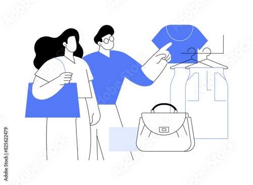 Shopping together isolated cartoon vector illustrations.