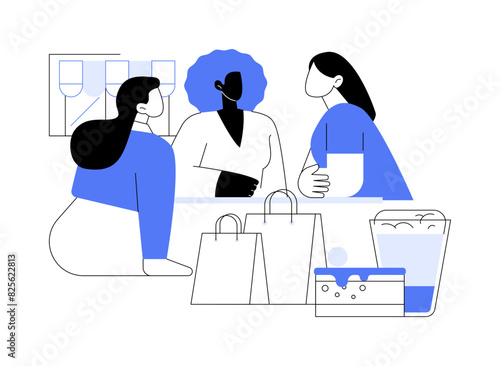 Food court isolated cartoon vector illustrations.