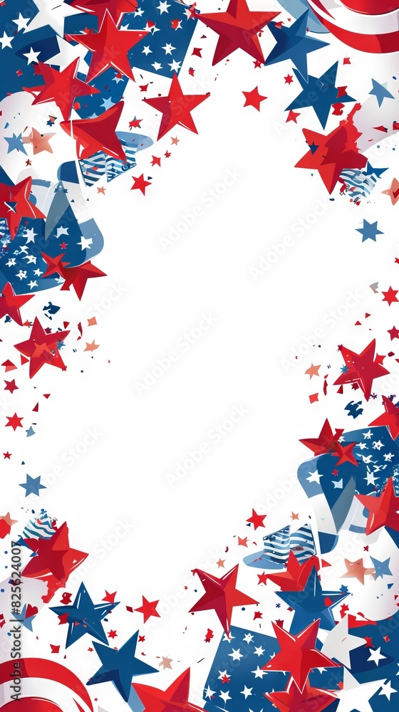 Obraz premium Happy Independence Day (US) Background with Copy Space for Text. 