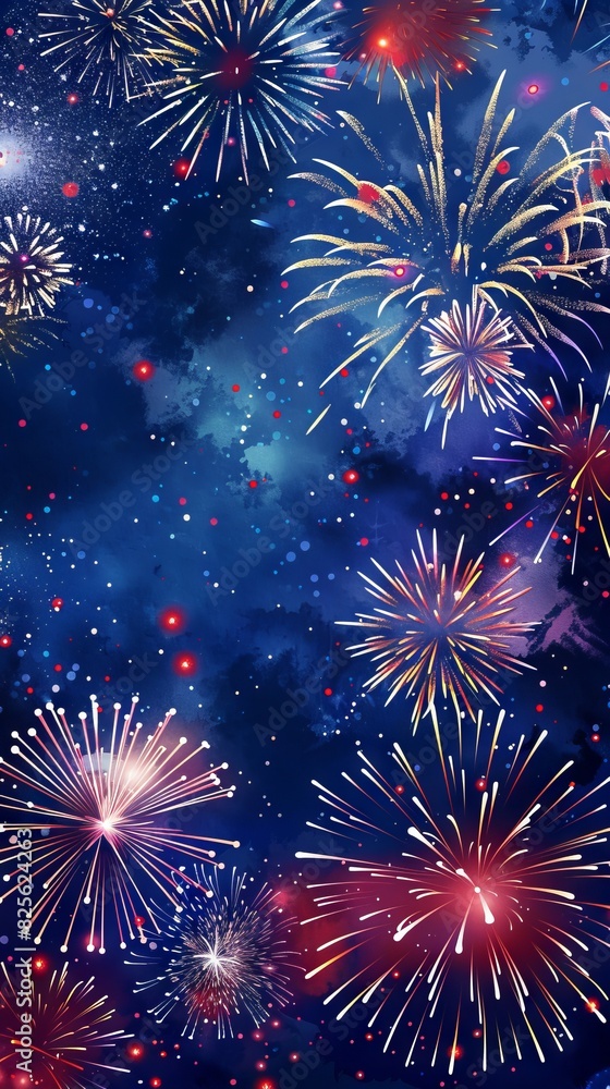 Fototapeta premium Happy Independence Day (US) Background with Copy Space for Text.