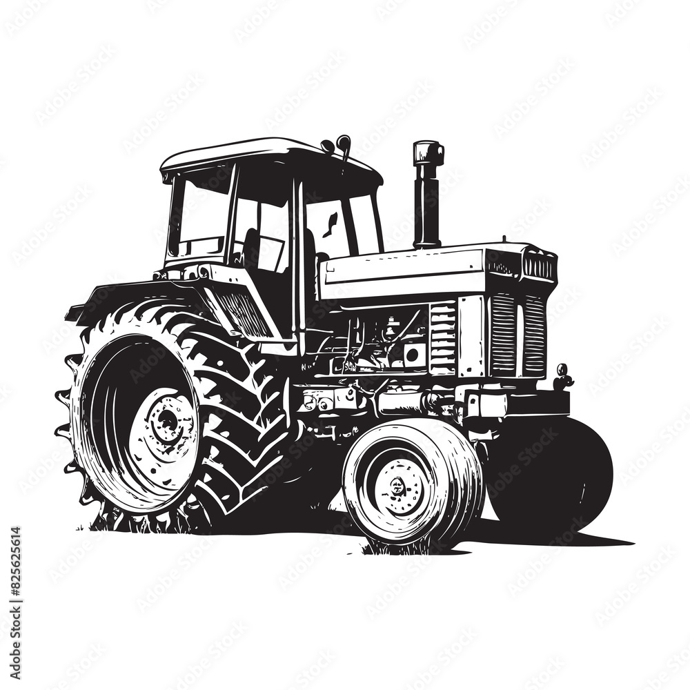 Obraz premium vector Illustration for tractor 
