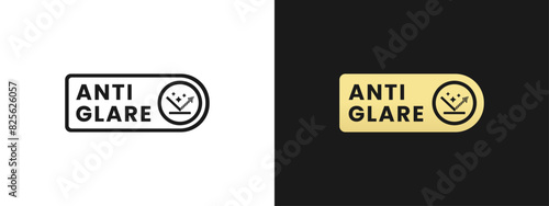 Anti glare sticker or anti glare mark vector isolated. Best Anti glare sticker for packaging product design, and more.