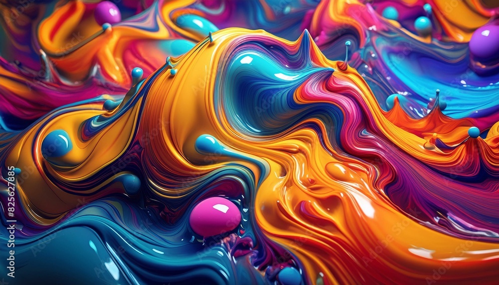 Psychedelic colorful fluid abstract splash paint Psychedelic colorful fluid abstract splash paint