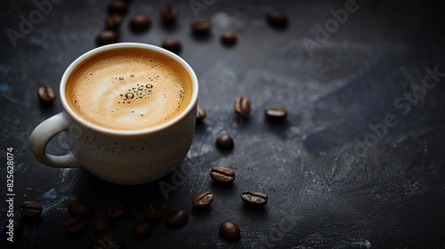 coffee against a dark background. Generative Ai