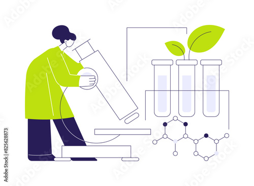 Microbial pesticides innovations abstract concept vector illustration.