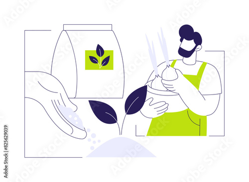 Biofertilizers abstract concept vector illustration.