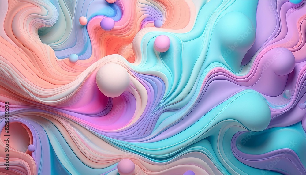 Obraz premium Psychedelic colorful fluid abstract splash paint