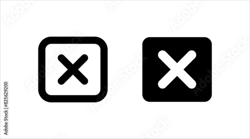 Delete icon set. Cross sign in circle - can be used as symbols of wrong, close. vector eps 10.