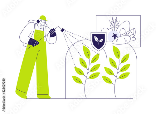 Biological crop protection products abstract concept vector illustration.