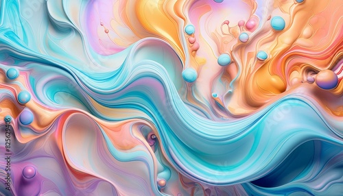 Psychedelic colorful fluid abstract splash paint
