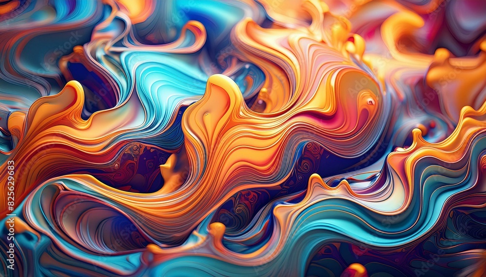 Psychedelic colorful fluid abstract splash paint Psychedelic colorful fluid abstract splash paint