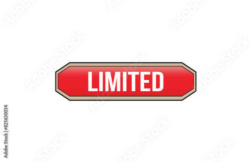 Red banner limited on white background.