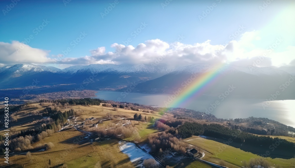 Views of fertile land surrounded by stunning green vegetation, rolling hills and mountains with clear skies in spring. Views of fertile land surrounded by stunning green vegetation, rolling hills and mountains with clear skies in spring.