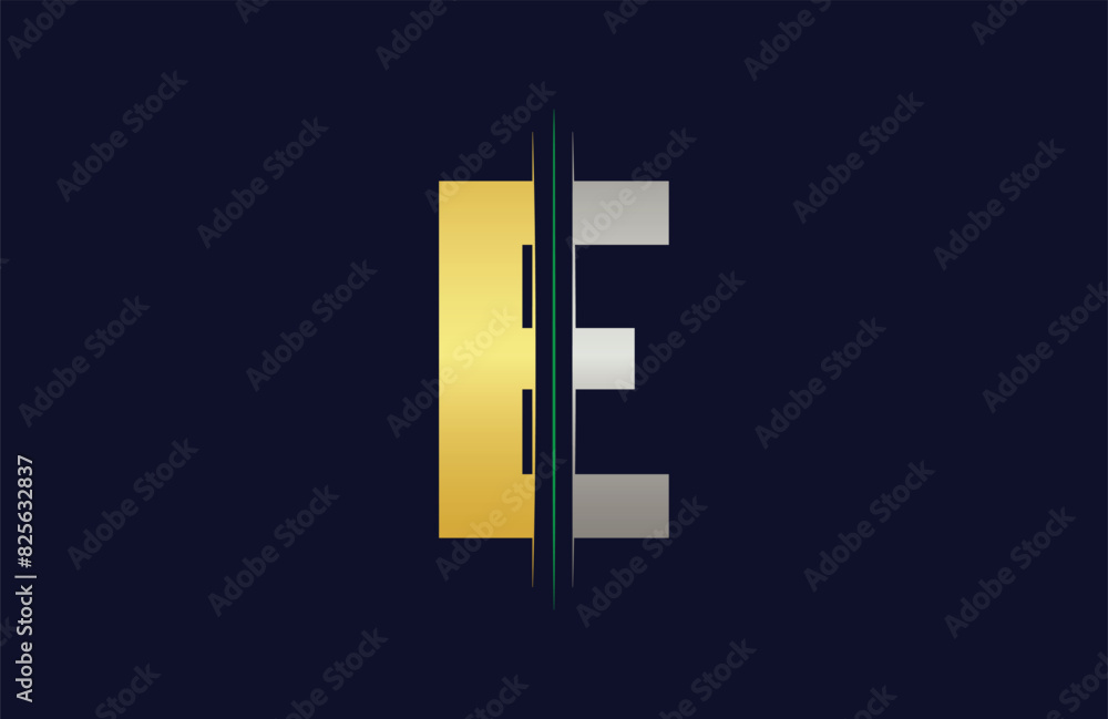 Obraz premium Abstract E letter logo design template. Vector Logo Illustration.