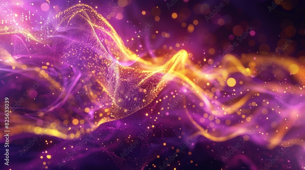 a workflow being optimized, conexions, neon, webflows, yellow gold palette mixed to purple palette a workflow being optimized, conexions, neon, webflows, yellow gold palette mixed to purple palette
