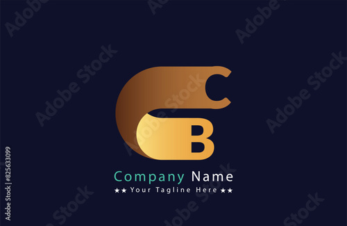 bc Letter logo design vector template.