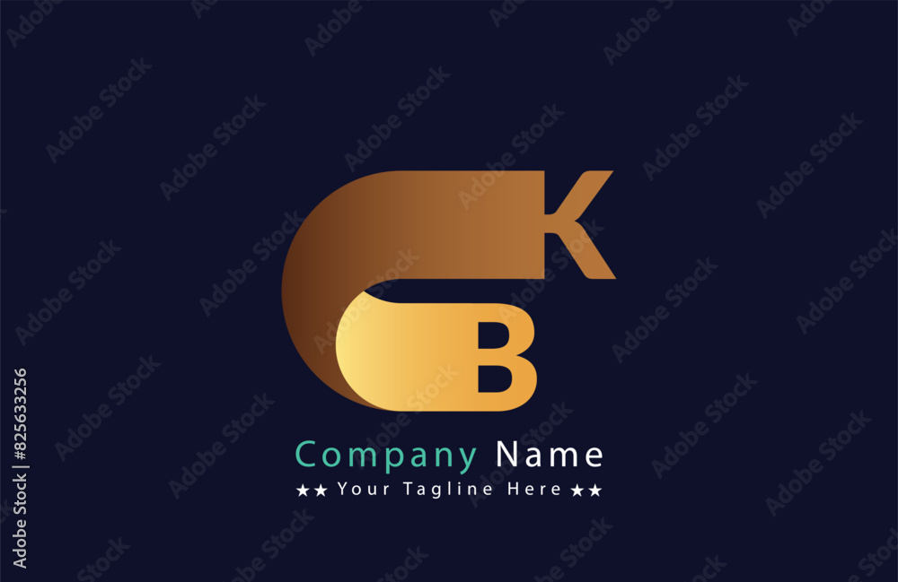 Abstract bk letter logo design template. Vector Logo Illustration. Abstract bk letter logo design template. Vector Logo Illustration.