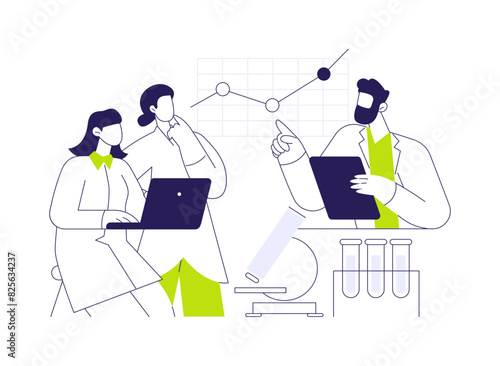 Data analysis for the scientific research abstract concept vector illustration.