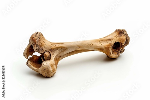 Miniature bone, isolated on white photo