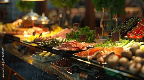 Hors d'oeuvre stand: usually consists of meat, broth and vegetables.