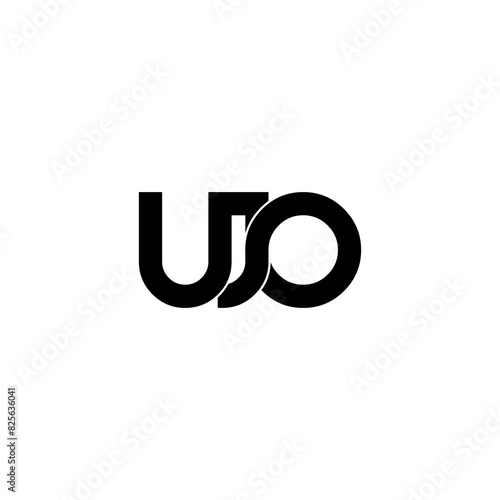 ujo typography letter monogram logo design