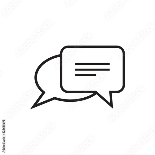 Flat message icon symbol vector Illustration.