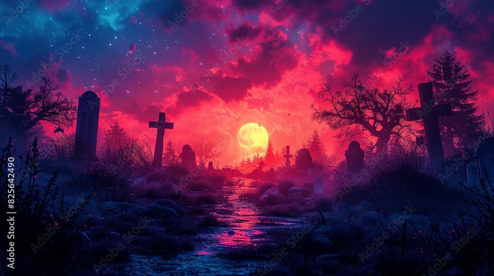 Sinister Tombstone Halloween Abstract Background Sinister Tombstone Halloween Abstract Background