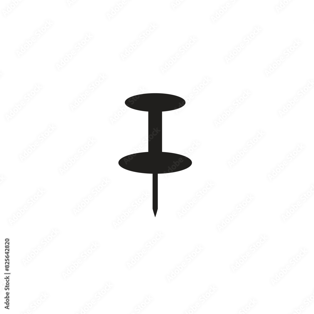 office push pin icon. in trendy flat style isolated on grey background. office push pin icon. in trendy flat style isolated on grey background.