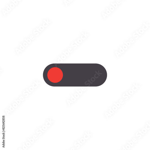 off buttons icon flat vector illustration.