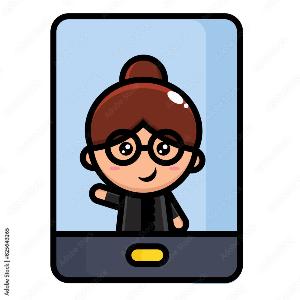 illustration of a smiling female lawyer illustration of a smiling female lawyer